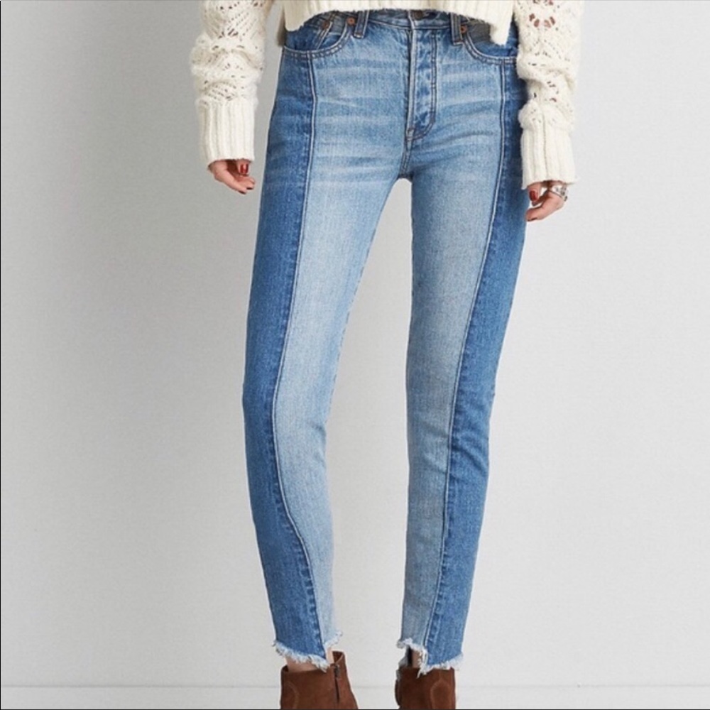 AMERICAN EAGLE Vintage High Rise Jeans Two Tone